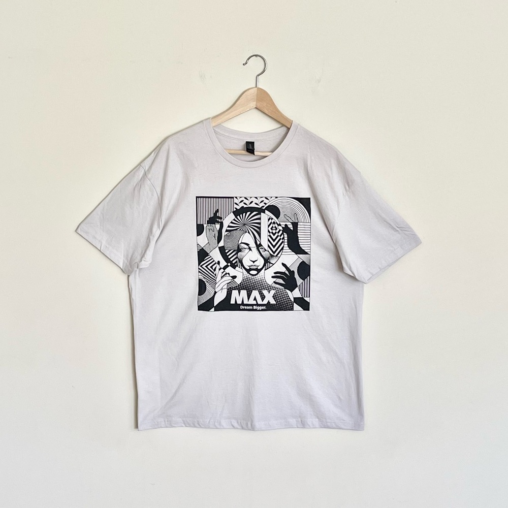 RARE Adobe Max 2023 Dream Bigger Graphic Light Gray T Shirt Adult XL
